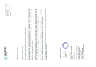 Letter of Internship Maersk