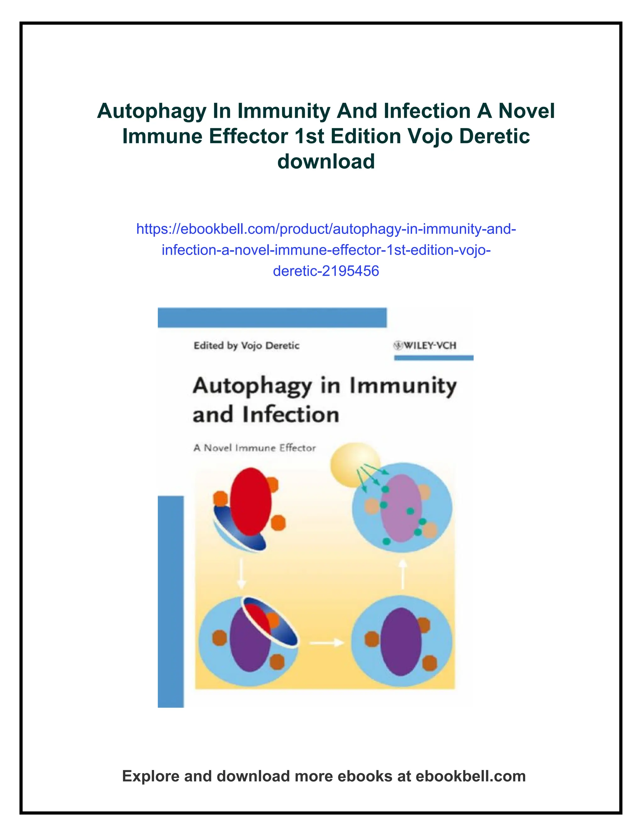 Autophagy In Immunity And Infection A Novel Immune Effector 1st Edition ...