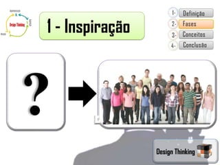 1 - Inspiração




                 Design Thinking
 