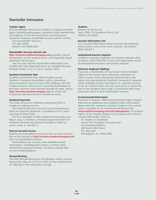 southern 2002 Narrative Section