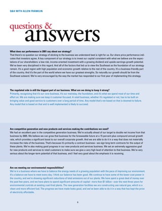 southern 2001 Narrative Section