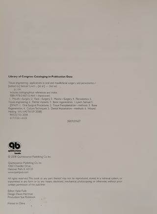 Tissue Engineering Applications In Oral And Maxillofacial Surgery And ...