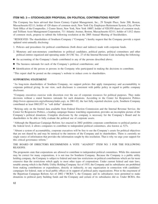 southern Proxy Statement 2005