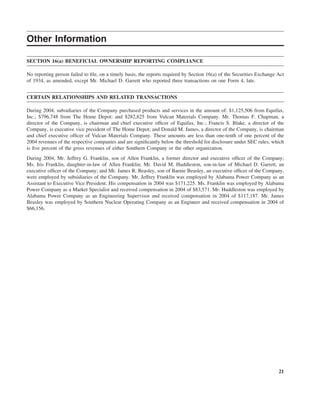 southern Proxy Statement 2005