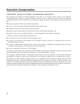 southern Proxy Statement 2005