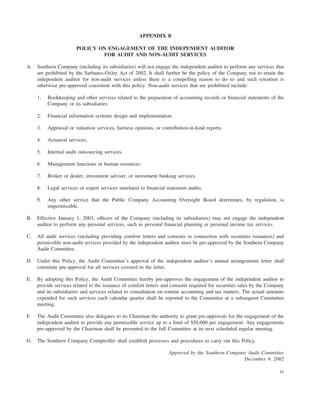 southern Proxy Statement 2005