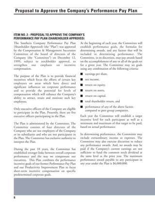 southern Proxy Statement 2000