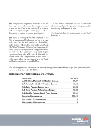 southern Proxy Statement 2000