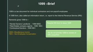 1099.pptx- tax 1099 process - help and process | PPTX