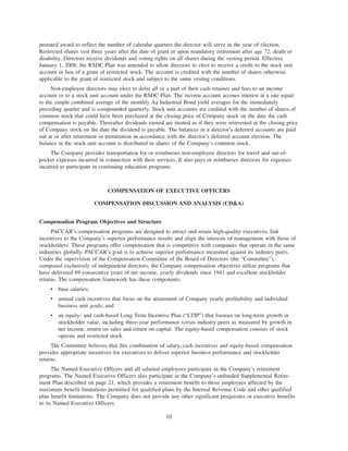 PCAR 2008 Proxy Statement