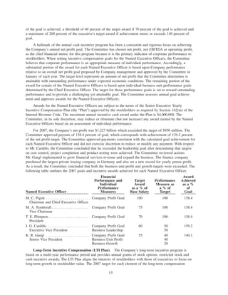 PCAR 2008 Proxy Statement