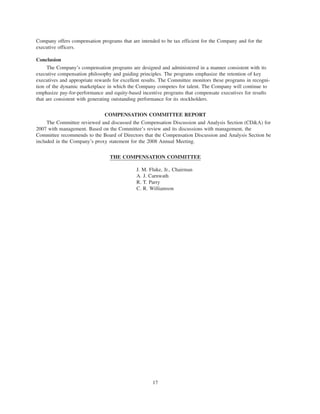 PCAR 2008 Proxy Statement