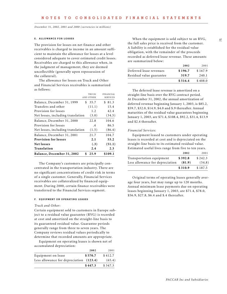 paccar 02 paccarannual report common size income statement problems and solutions pdf