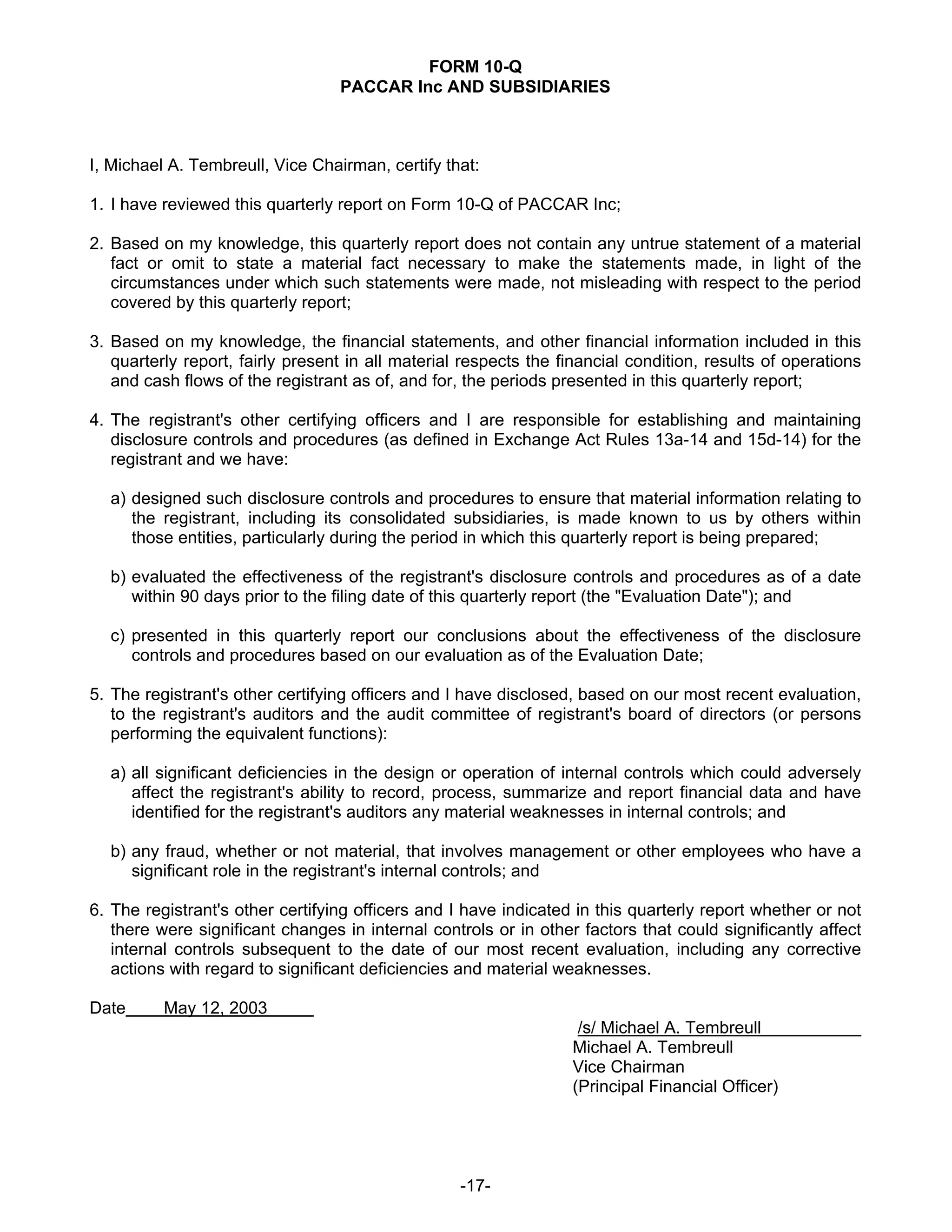 PCARMar2003_10-Q