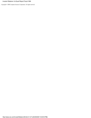 computer sciences FY 1998 Q1