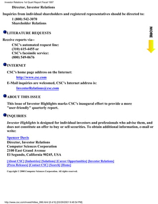 computer sciences FY 1997 Q2