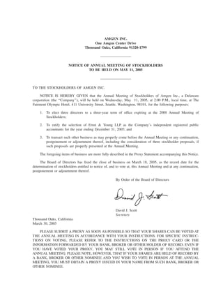 amgen Investors_2005_Proxy