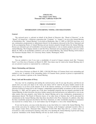 amgen Investors_2005_Proxy