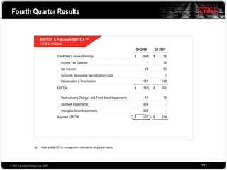 2008 Q4 TRW Auto Earnings Presentation