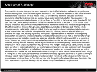 2008 Q3 TRW Auto Earnings Presentation 