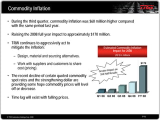 2008 Q3 TRW Auto Earnings Presentation 