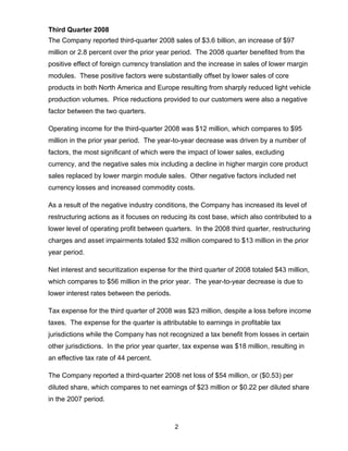 2008 Q3 TRW Auto Earnings Presentation 