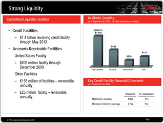 2008 Q3 TRW Auto Earnings Presentation 