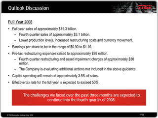 2008 Q3 TRW Auto Earnings Presentation 