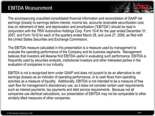 2008 Q3 TRW Auto Earnings Presentation 
