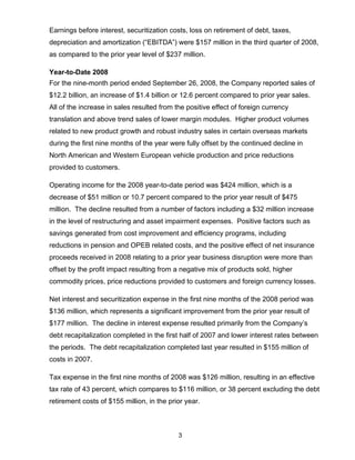 2008 Q3 TRW Auto Earnings Presentation 