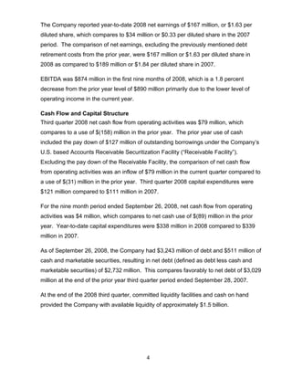 2008 Q3 TRW Auto Earnings Presentation 