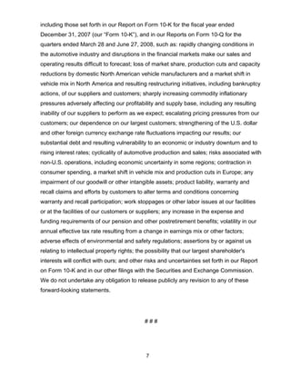 2008 Q3 TRW Auto Earnings Presentation 