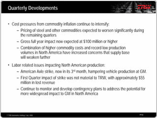 2008 Q1 TRW Auto Earnings Presentation