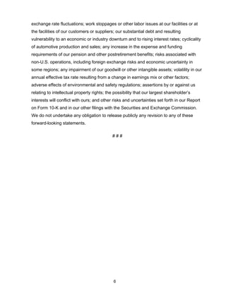 2008 Q1 TRW Auto Earnings Presentation