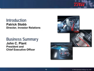 2007 Q4 TRW Auto Earnings Presentation 