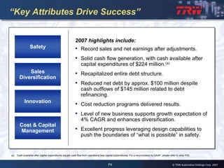2007 Q4 TRW Auto Earnings Presentation 