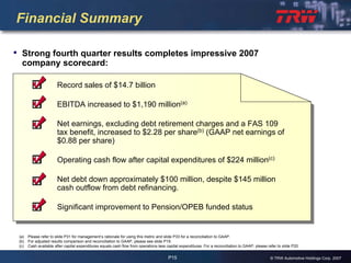 2007 Q4 TRW Auto Earnings Presentation 