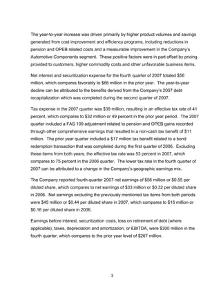 2007 Q4 TRW Auto Earnings Presentation 