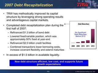 2007 Q4 TRW Auto Earnings Presentation 