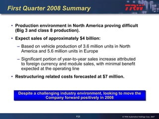 2007 Q4 TRW Auto Earnings Presentation 