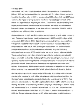 2007 Q4 TRW Auto Earnings Presentation 