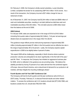 2007 Q4 TRW Auto Earnings Presentation 