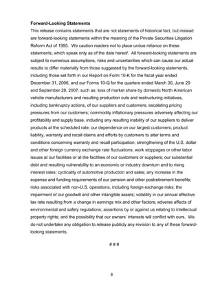 2007 Q4 TRW Auto Earnings Presentation 