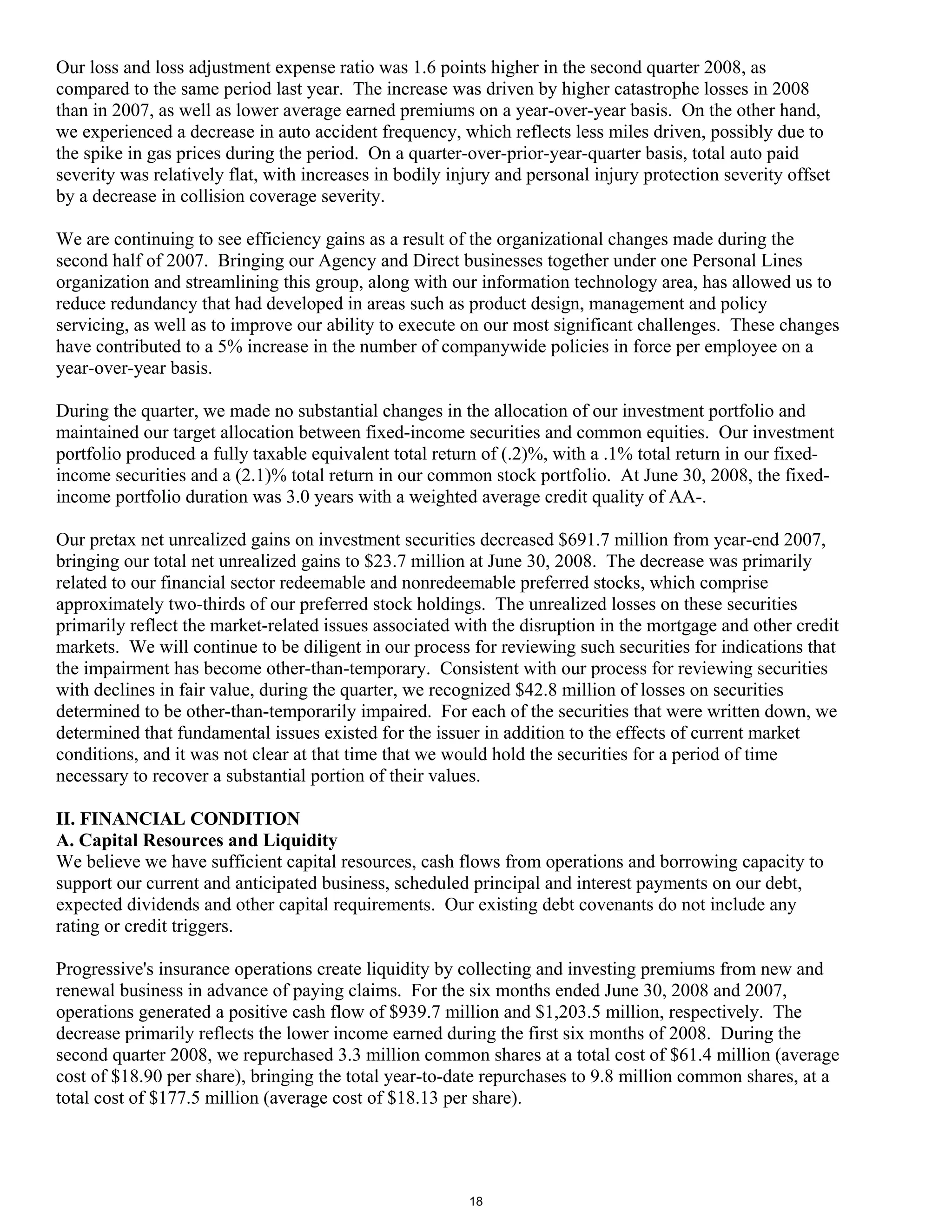 Progressive 2008-2Q
