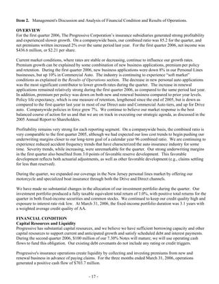 Progressive-1Q 06 QSR