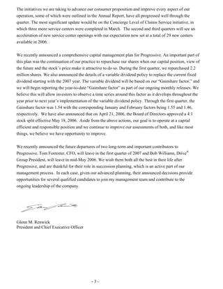 Progressive-1Q 06 QSR