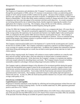 Progressive 2Q04 QSR