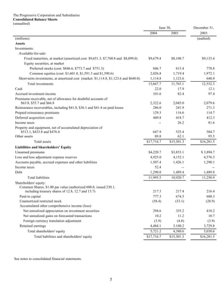Progressive 2Q04 QSR