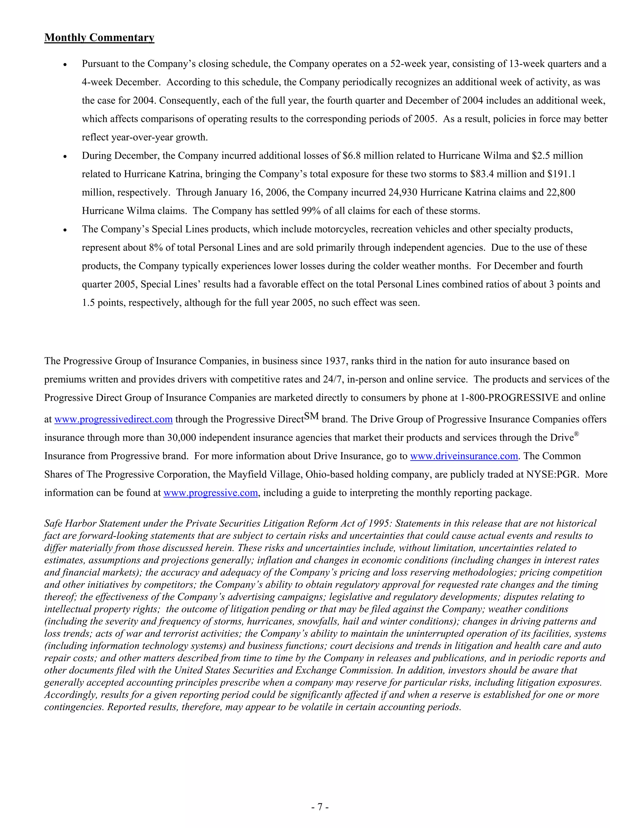 progressive mreport-12/05