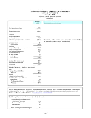 progressive mreport-11/05